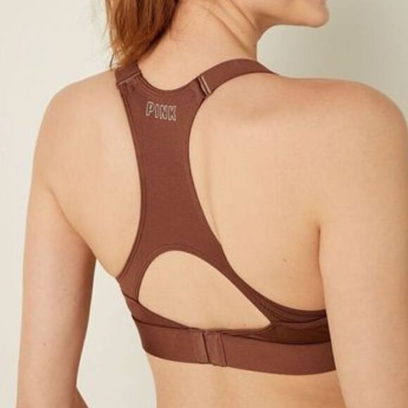 Victoria’s Secret Pink Ultimate Push Up Padded sport yoga gym bra brown X-Large - Picture 6 of 7
